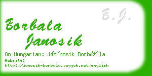 borbala janosik business card